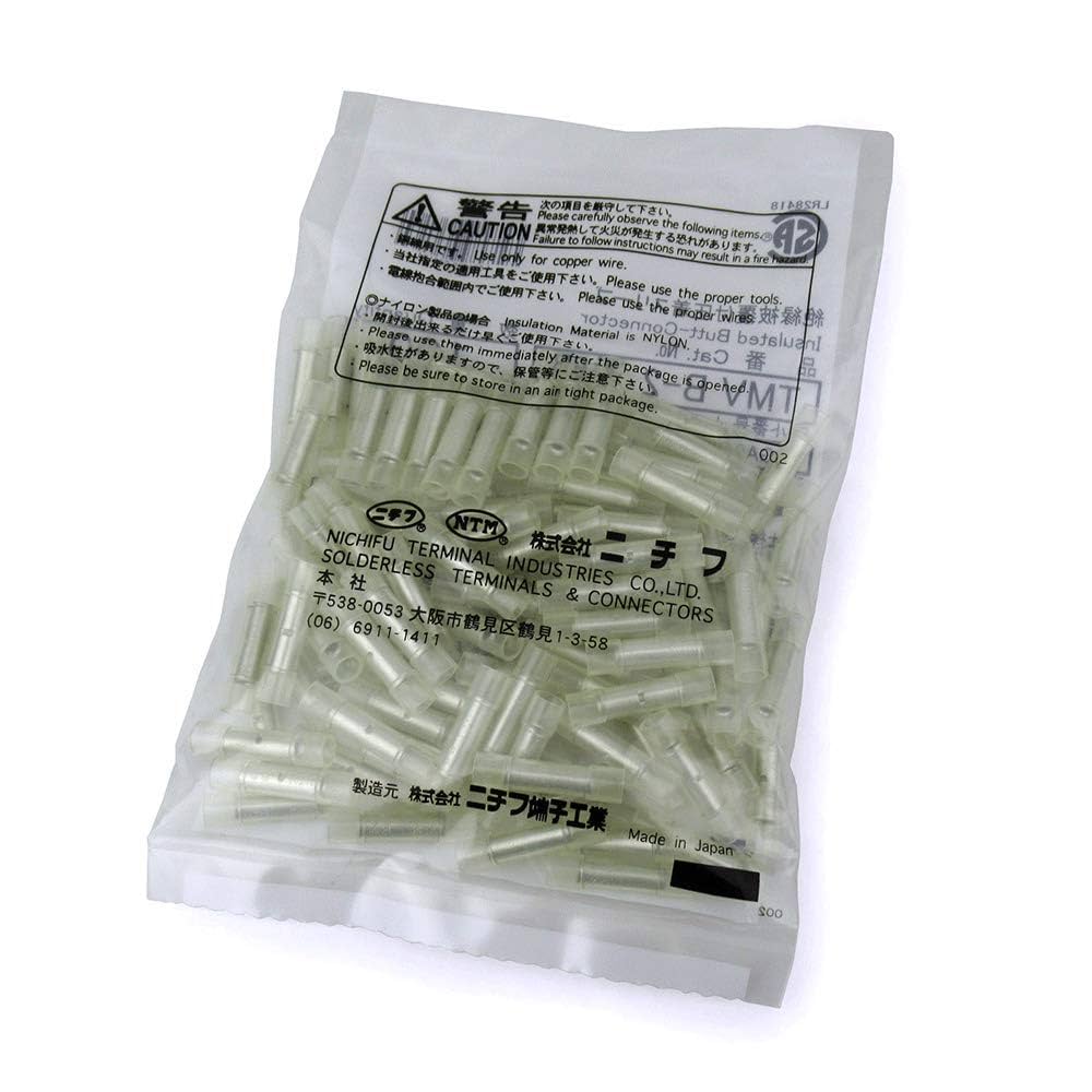 赤青マジック 2重スリーブ付き ニチフ 絶縁被覆付圧着スリーブ B形 赤透明 TMX BP-1.25RCL 100